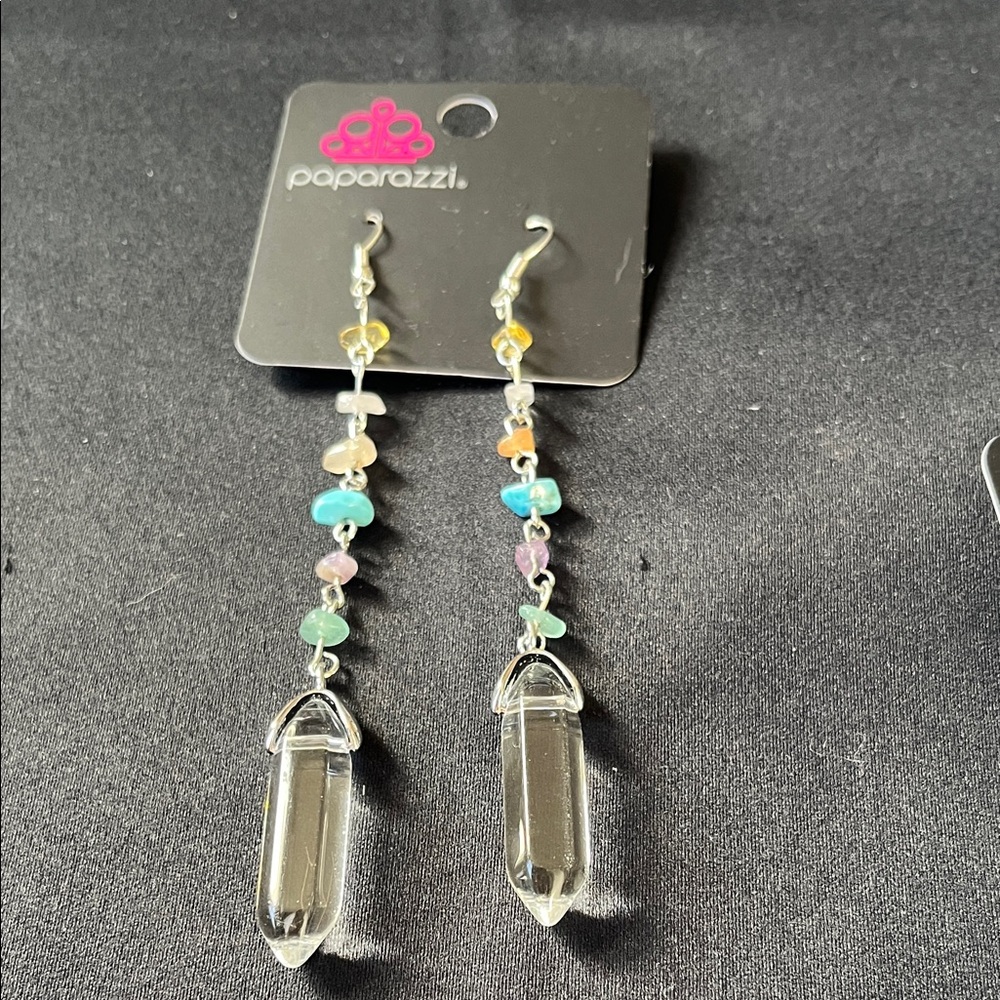 Paparazzi Vibrant Crystal Dangle Earrings